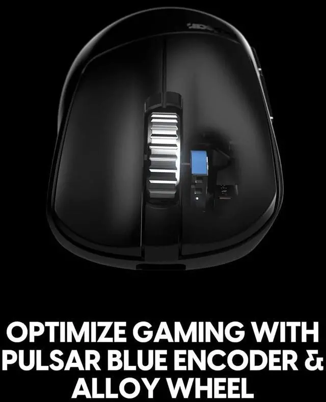 Alt view image 4 of 7 - Pulsar Gaming Gears Xlite v4 ES Wireless Gaming Mouse Ergonomic, Optical Switch, 32000 DPI, 750 IPS, XS-1 Sensor, OLED Display, Driverless, 8k Dongle Included (Mini, Black)