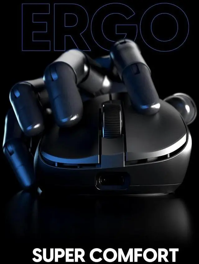 Alt view image 5 of 7 - Pulsar Gaming Gears Xlite v4 ES Wireless Gaming Mouse Ergonomic, Optical Switch, 32000 DPI, 750 IPS, XS-1 Sensor, OLED Display, Driverless, 8k Dongle Included (Mini, Black)