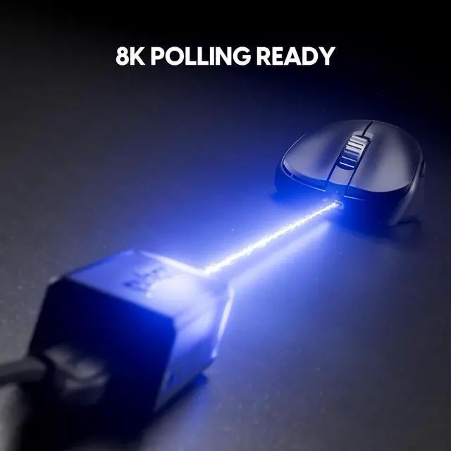 Alt view image 7 of 7 - Pulsar Gaming Gears Xlite v4 ES Wireless Gaming Mouse Ergonomic, Optical Switch, 32000 DPI, 750 IPS, XS-1 Sensor, OLED Display, Driverless, 8k Dongle Included (Mini, Black)