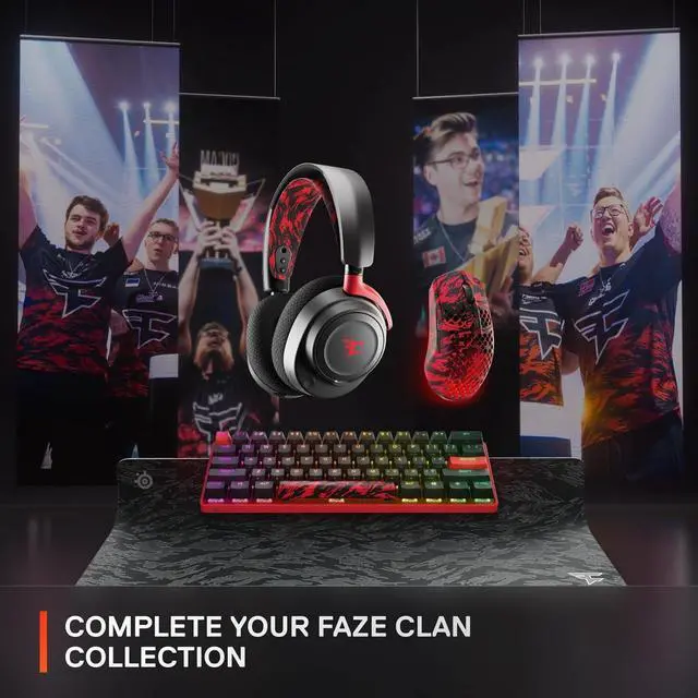 Alt view image 5 of 5 - SteelSeries Aerox 3 Wireless: Faze Clan Edition  Holey RGB Gaming Mouse  18K DPI TrueMove Air Optical Sensor  Ultra-Lightweight Water Resistant Design