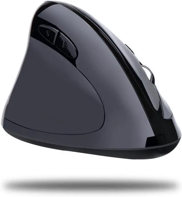 Alt view image 3 of 7 - Adesso iMouse E70-2.4GHz Wireless Ergonomic Vertical Left-Handed Mouse