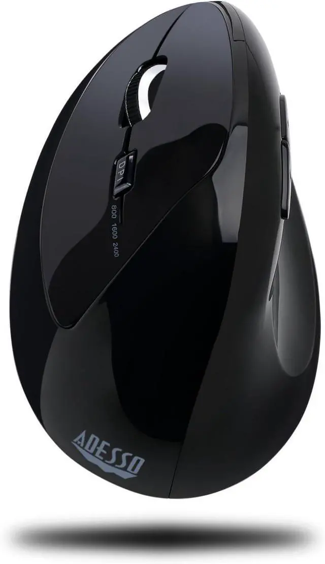 Alt view image 4 of 7 - Adesso iMouse E70-2.4GHz Wireless Ergonomic Vertical Left-Handed Mouse