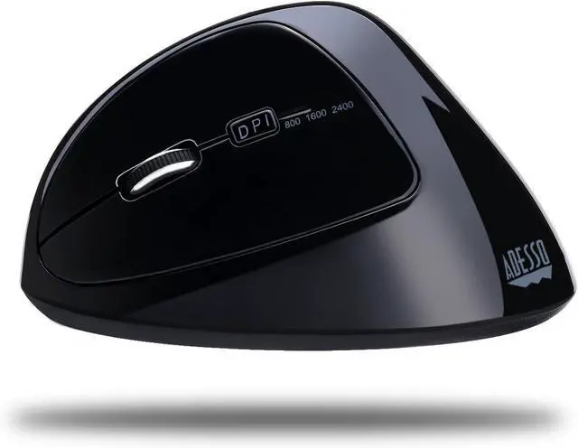 Alt view image 5 of 7 - Adesso iMouse E70-2.4GHz Wireless Ergonomic Vertical Left-Handed Mouse