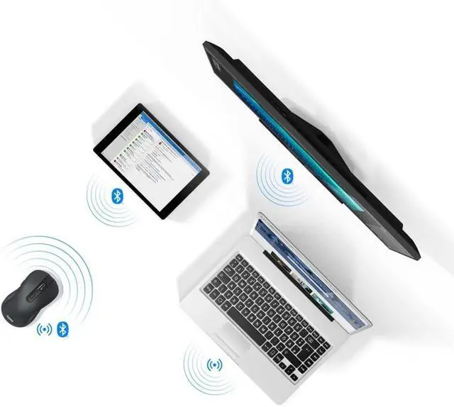 Alt view image 5 of 7 - Hama Computer Mouse Wireless (6-Button Optical Mouse, Multi-Device Mouse for PC, Laptop and Laptop for Right-Handed Users, 800-2400 dpi, Bluetooth, Windows 11/10/8/7, Android 4.3, MAC) Black