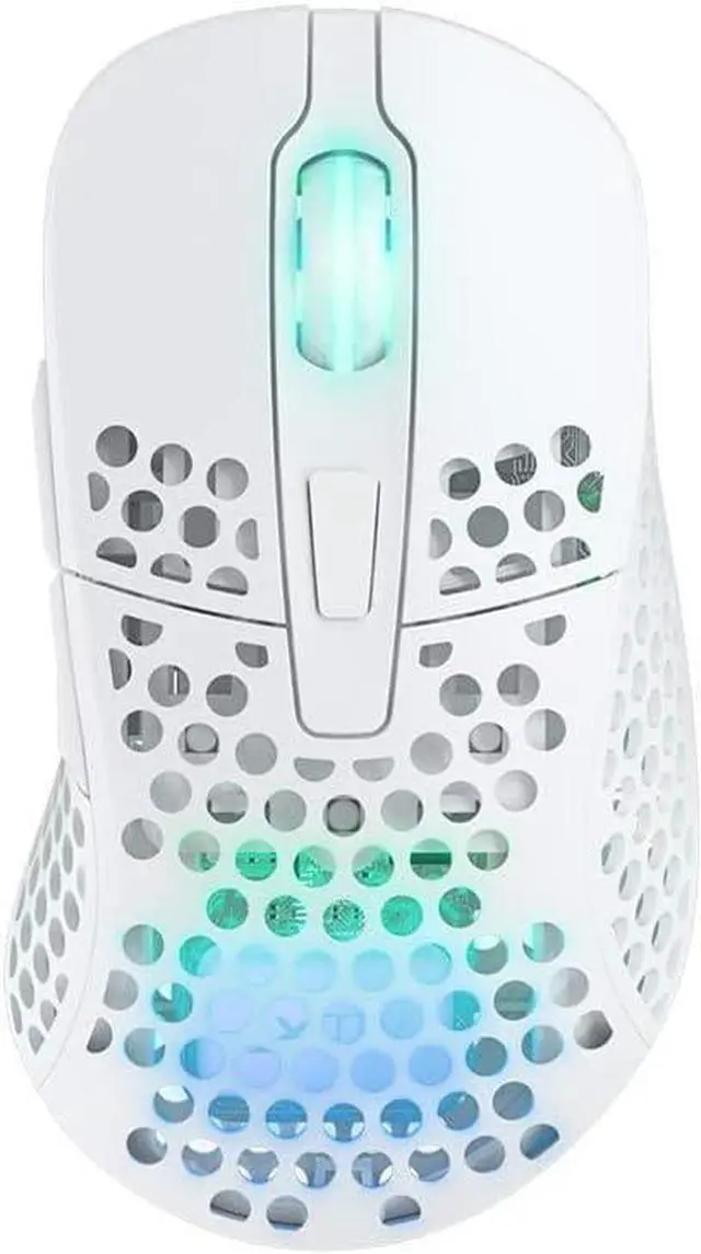 Alt view image 2 of 6 - XTRFY M4 Wireless, Wireless Ultra-Light Gaming Mouse, Optimised for E-Sports, 2.4 GHz, RF RGB Lighting, Adaptable Ergonomic Right-Handed Mouse, Rechargeable, White
