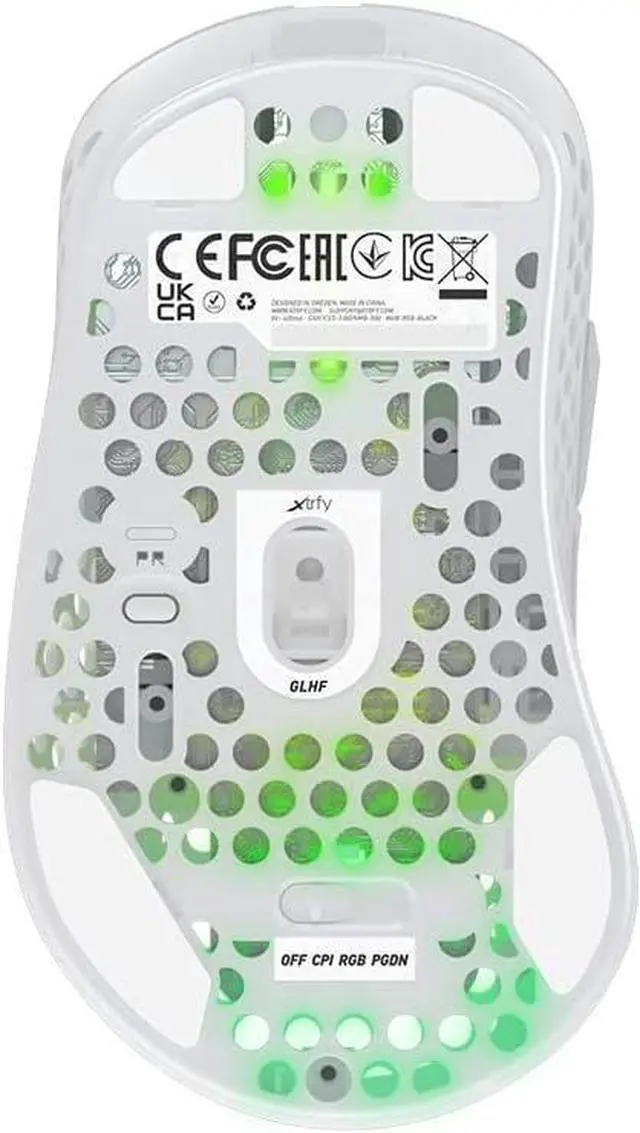 Alt view image 3 of 6 - XTRFY M4 Wireless, Wireless Ultra-Light Gaming Mouse, Optimised for E-Sports, 2.4 GHz, RF RGB Lighting, Adaptable Ergonomic Right-Handed Mouse, Rechargeable, White