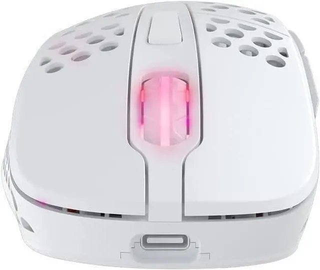 Alt view image 4 of 6 - XTRFY M4 Wireless, Wireless Ultra-Light Gaming Mouse, Optimised for E-Sports, 2.4 GHz, RF RGB Lighting, Adaptable Ergonomic Right-Handed Mouse, Rechargeable, White