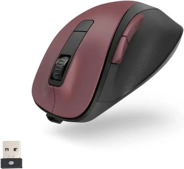 Main image of Hama Ergonomic Mouse (Wireless Mouse, 6 Buttons, 2.4GHz, BlueWave, 800/1200/1600 dpi, Optical Mouse Wireless, Wireless Mouse, Ergonomic Computer Mouse, for Laptop/PC, Battery, Right-Handed) Bordeaux