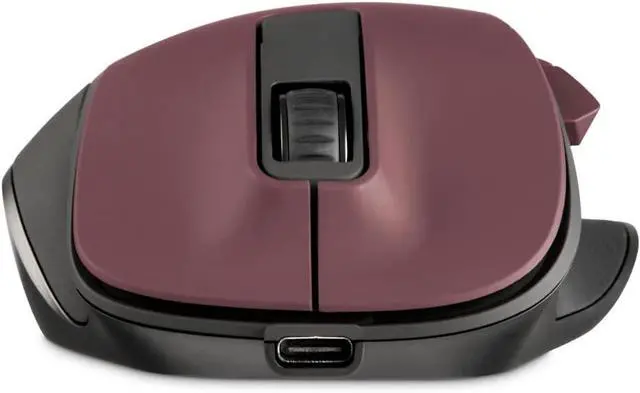 Alt view image 4 of 7 - Hama Ergonomic Mouse (Wireless Mouse, 6 Buttons, 2.4GHz, BlueWave, 800/1200/1600 dpi, Optical Mouse Wireless, Wireless Mouse, Ergonomic Computer Mouse, for Laptop/PC, Battery, Right-Handed) Bordeaux