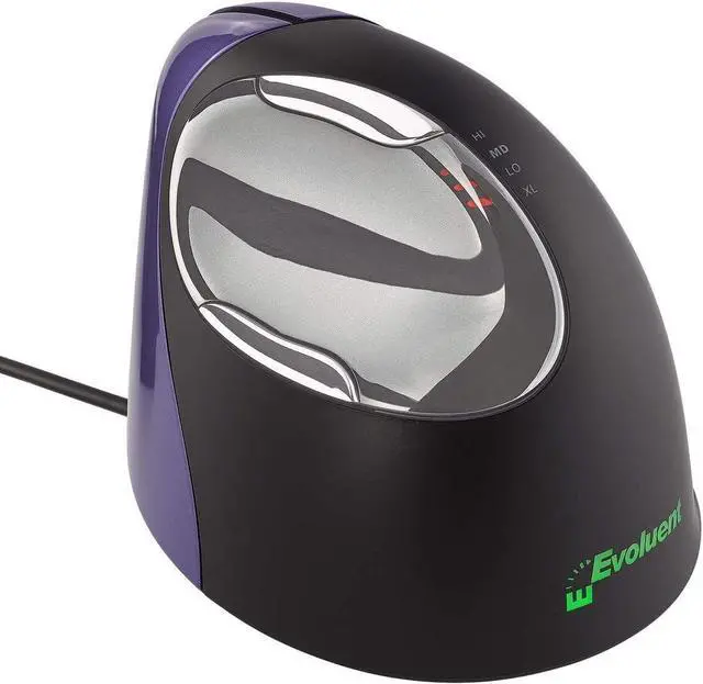 Alt view image 3 of 7 - Evoluent VM4S Vertical Mouse 4 Right Small Ergonomic Mouse Plus Microfiber Cloth - Value Bundle