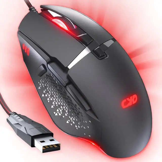 Main image of C309 Wired Gaming Mouse, 128000 DPI Optical Mouse with 8 Programmable Buttons & 6 Backlit Modes, Ergonomic Gaming Mice Computer Mouse for Gamer Office, Black