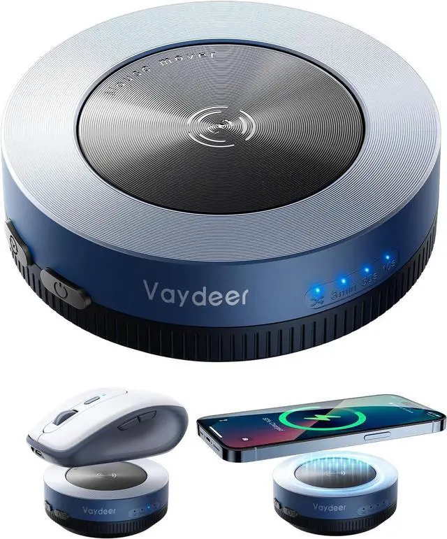 Main image of Vaydeer Multiple Mouse Mover, W1 Mouse jigglerWireless Charger 2-in-1, Undetectable Shaker Wiggler Device, Automatic Phone Charging Pad, Quiet Mice Giggler Juggler to Keep PC Active