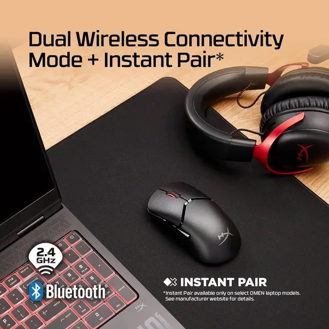 Alt view image 7 of 7 - HyperX Pulsefire Saga Pro Wireless Gaming Mouse (Black)