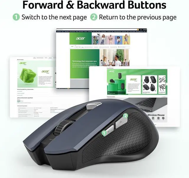 Alt view image 4 of 7 - acer Wireless Mouse OMR266 Bundle with USB C Hub with 4K HDMI