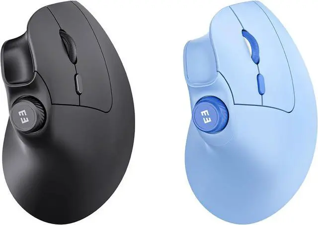 Main image of seenda Ergonomic Mouse Rechargeable, USB+Dual Bluetooth, MOU-302 Vertical Wireless Mouse with Volume Knob, Quiet Clicks, Multi-Device Cordless Mice Compatible for Windows, PC, Laptop, Mac OS
