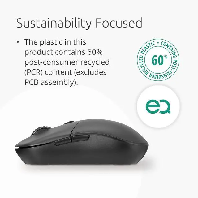Alt view image 3 of 6 - Kensington MY430 EQ Wireless Rechargeable 2.4GHz Bluetooth Mouse, Outer Case Made from 65% Recycled Content (PCR), with up to 4 Months of Battery Life per Charge (K75507EU)