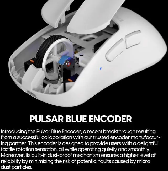 Alt view image 6 of 7 - Pulsar Gaming Gears - Xlite V3 Medium Wireless Gaming Mouse, Ultra Lightweight 1.94 oz (55 g), Ergonomic, Optical Switches, PAW3395 Optical Sensor (Medium, Wireless, White)