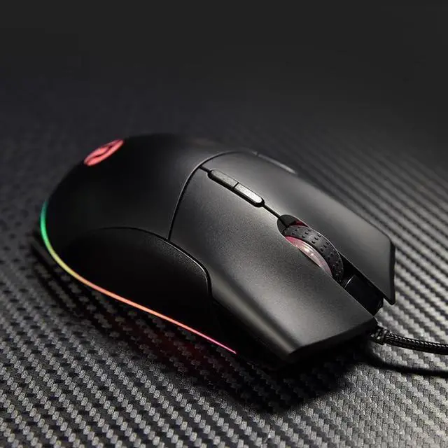 Alt view image 4 of 6 - GM55 Wired Mouse, Matte Surface, Ergonomic Design, Silent and Durable, Gaming and Office Mouse for PC & Laptop