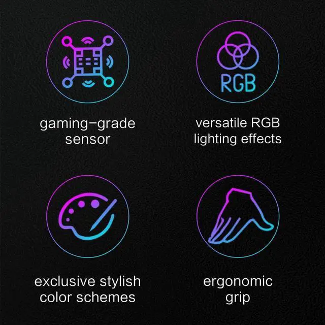 Alt view image 5 of 6 - GM55 Wired Mouse, Matte Surface, Ergonomic Design, Silent and Durable, Gaming and Office Mouse for PC & Laptop