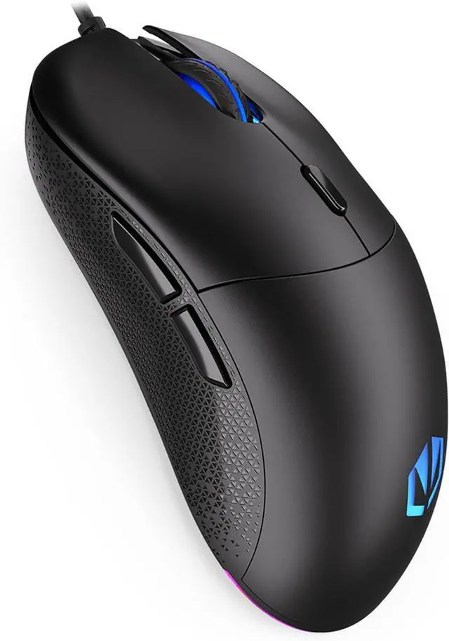Alt view image 2 of 7 - GEM Plus EY6A005 Lightweight Gaming Mouse (67g), Sensor PixArt PAW3370, 19000 DPI 1.8m USB Paracord, Mechanical Switches Kailh GM 8.0 80M, 6 Programmable Buttons, Mouse Feet PTFE
