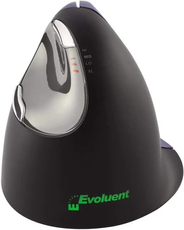 Alt view image 5 of 7 - Evoluent VM4S Vertical Mouse 4 Right Hand (Wired) + Microfiber Cleaning Cloth (Basic Bundle)