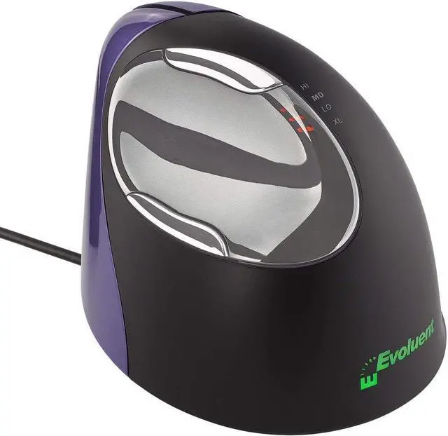 Alt view image 4 of 7 - Evoluent VM4S Vertical Mouse 4 Right Hand (Wired) + Microfiber Cleaning Cloth (Basic Bundle)