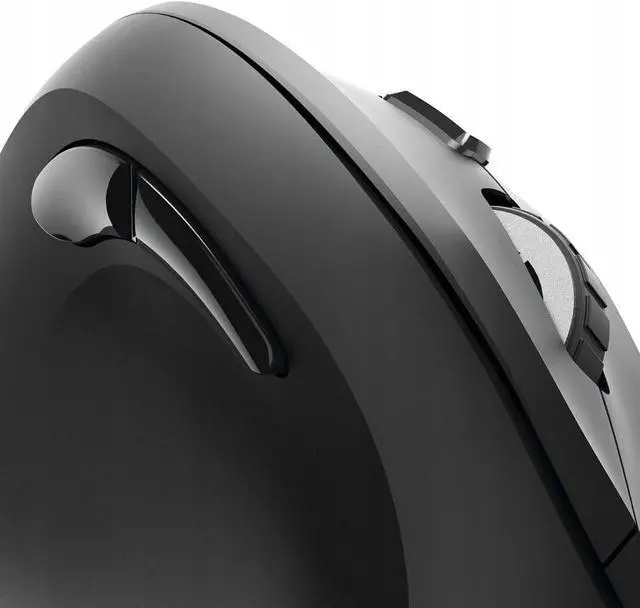 Alt view image 2 of 7 - Hama Vertical, Ergonomic EMW-500L Left-Handed Wireless Mouse, 6 btns, Blck