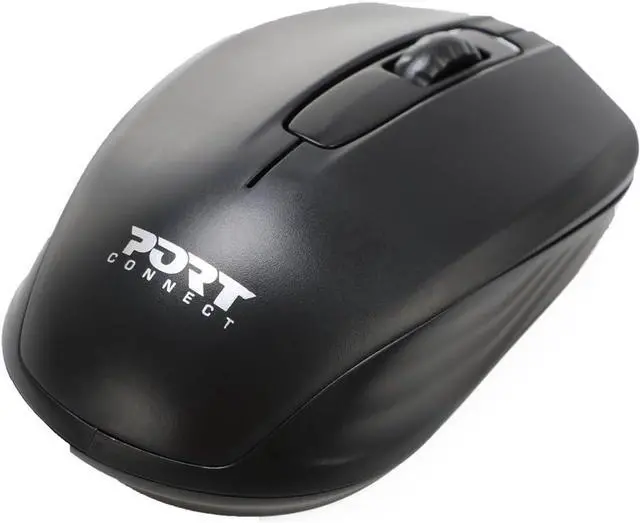 Alt view image 2 of 6 - Wireless Ambidextrous Black Mouse (USB-A & C)