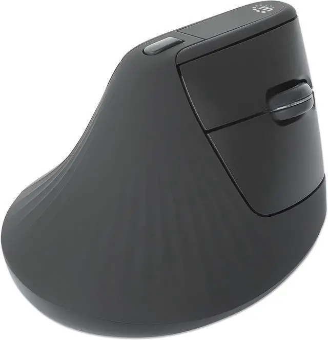 Alt view image 6 of 7 - Manhattan Ergonomic Vertical Wireless Mouse USB-A Black