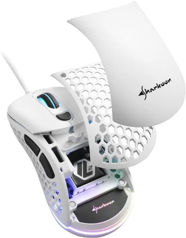Alt view image 3 of 7 - Sharkoon Light² 200 Ultra Lightweight Gaming Mouse White