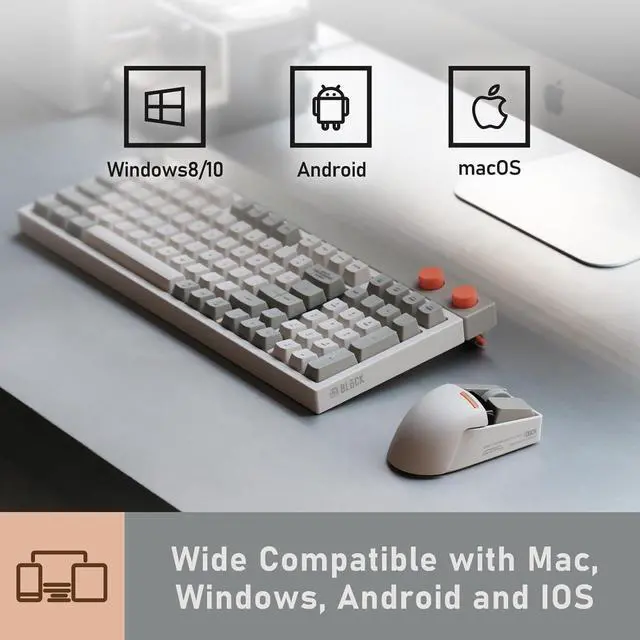 Alt view image 4 of 7 - LOFREE Touch PBT Wireless Mouse with Big Back Cover, Bluetooth, Wired Connection, Rechargeable, 4000 DPI with OLED Screen Compatible with Glass Surface for Mac Windows PC Notebook/Tofu Pink