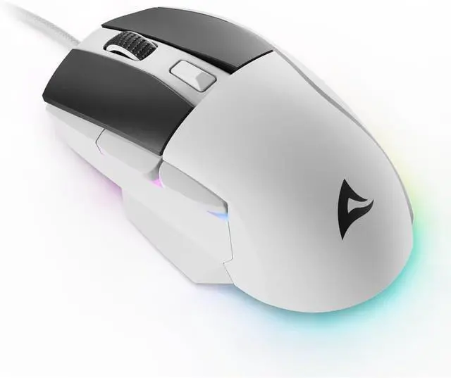 Alt view image 6 of 6 - Sharkoon Skiller SGM35 White Optical Gaming Mouse RGB PBT Button