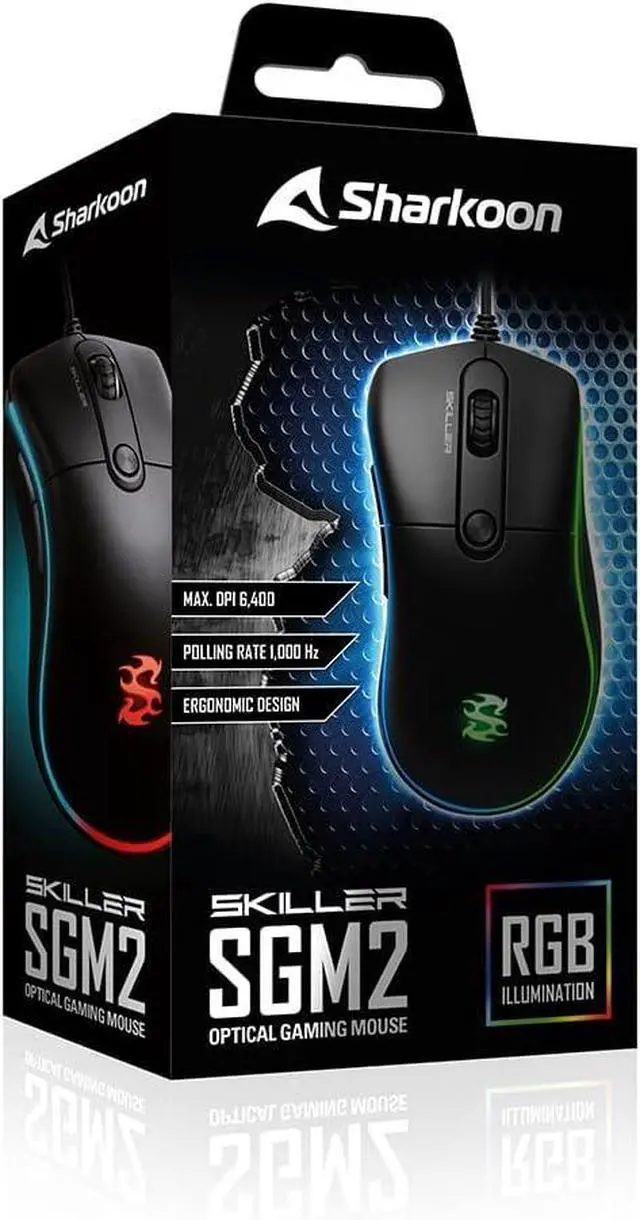Alt view image 6 of 6 - Souris filaire Gamer Sharkoon Skiller SGM2 RGB (Noir)