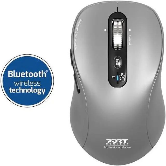 Alt view image 3 of 5 - PORTE DESIGN Bluetooth Wireless Mouse, Gray