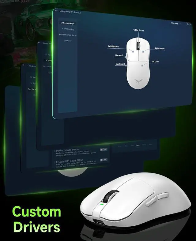 Alt view image 7 of 7 - VGN F1 MOBA Wireless Gaming Mouse - Ultralight 55g - Wireless & Wired Mode - 26000 Adjustable DPI - 1000Hz Polling Rate - 200 Hours Battery - Programmable Buttons - Esports Professional Grade - USB-C