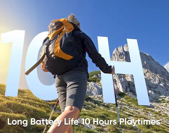 Alt view image 6 of 7 - Bone Conduction Headphones, Bluetooth 6.0 Open Ear Headphones with Mic, 10H Playtimes Wireless Sport Earphones for Running, Cycling, Outdoor Sports, IPX6 Waterproof (Black)