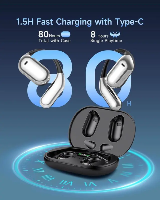 Alt view image 6 of 6 - AI Translation Earbuds Real Time 144 Language Translator Earbuds for iPhone and Android Translation Headphones Translating Device for Travel Business Learning with Charging Case