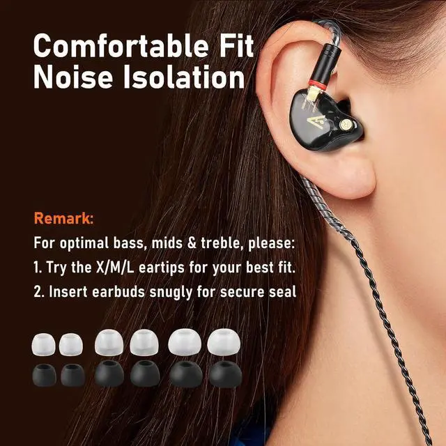 Alt view image 5 of 7 - Vibes 202MC USB-C Wired Earbuds - HiFi in Ear Monitor Headphones - Noise Isolating Ear Buds w/ Mic - Clear Sound, Deep Bass & Comfort-Fit Earphones - MMCX to USBC, Silver Plated Cord, Carrying Case