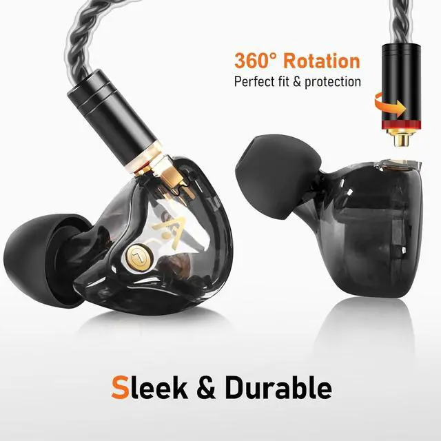 Alt view image 7 of 7 - Vibes 202MC USB-C Wired Earbuds - HiFi in Ear Monitor Headphones - Noise Isolating Ear Buds w/ Mic - Clear Sound, Deep Bass & Comfort-Fit Earphones - MMCX to USBC, Silver Plated Cord, Carrying Case
