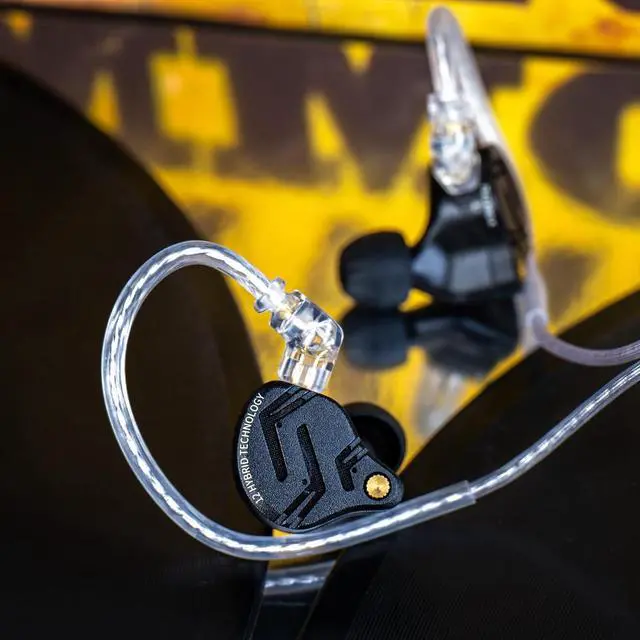 Alt view image 7 of 7 - KZ ZS12 PRO X in Ear Monitor IEM Headphones 1DD+5BA Hybrid Wired Gaming Earbuds KZ in Ear Monitor Gaming Earbuds Earphones with 2PIN Cable for Audiophile (Dark Black NO Microphone)