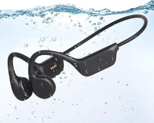 Main image of Swimming Headphones, IPX8 Waterproof Bone Conduction Headphones, 32G Memory Sports Headphone, Open Ear Bluetooth 5.4 Underwater Headphone for Running, Cycling
