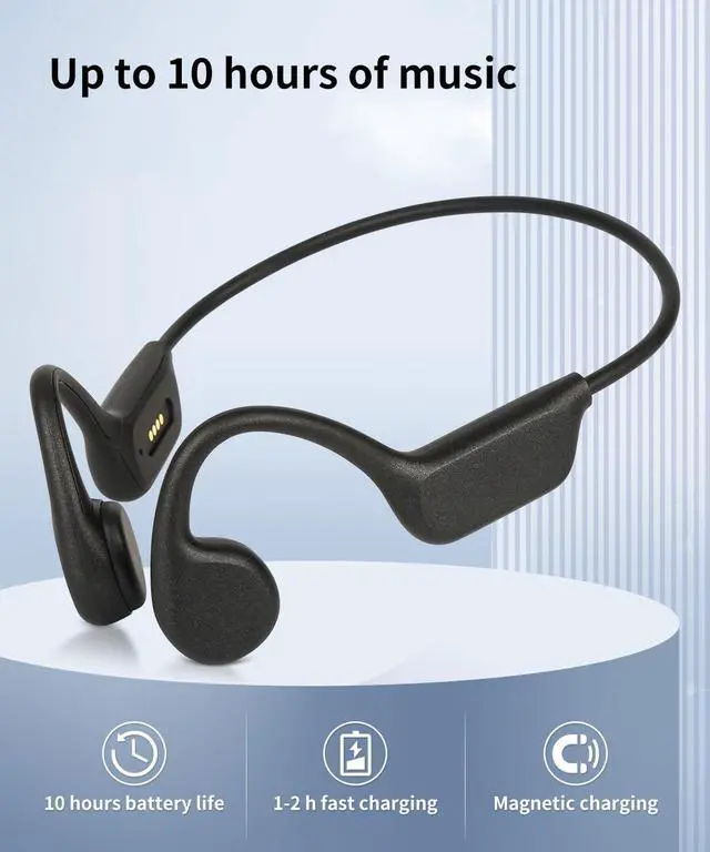 Alt view image 6 of 7 - Swimming Headphones, IPX8 Waterproof Bone Conduction Headphones, 32G Memory Sports Headphone, Open Ear Bluetooth 5.4 Underwater Headphone for Running, Cycling