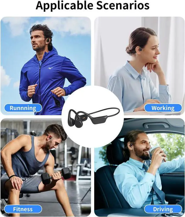 Alt view image 7 of 7 - Swimming Headphones, IPX8 Waterproof Bone Conduction Headphones, 32G Memory Sports Headphone, Open Ear Bluetooth 5.4 Underwater Headphone for Running, Cycling