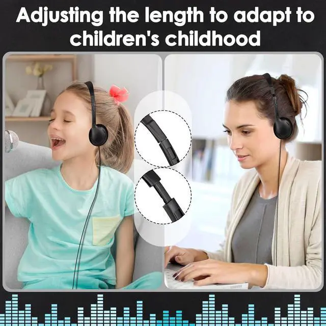 Alt view image 3 of 7 - Bulk Headphones for Classroom Students 30 Pack Class Set Headphones for School Students Library Teen and Adult 3.5mm Jack (Black)