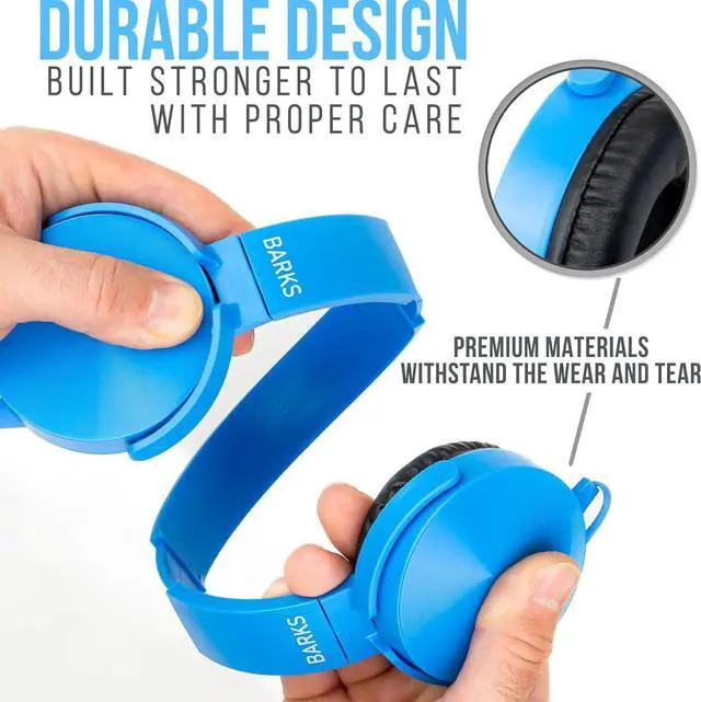 Alt view image 3 of 6 - Barks Classroom Headphones with Microphone (12 Pack, Mixed Colors) - Upgraded On-Ear Bulk Headphones for Classroom: Best for Students K-12 Schools (Inline Microphone, Good Recording Quality, Durable)