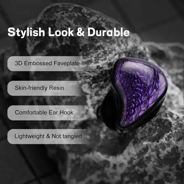 Alt view image 3 of 7 - QOA Celest WyvernBlack Pro Gaming Earbuds Wired in-Ear Earphones with Mic IEM HiFi in Ear Monitor Bass with 10mm LCP Driver, Detachable Cable for Smartphones/PC/Tablet/Gaming/Video/Music/Calling