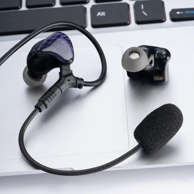 Alt view image 7 of 7 - QOA Celest WyvernBlack Pro Gaming Earbuds Wired in-Ear Earphones with Mic IEM HiFi in Ear Monitor Bass with 10mm LCP Driver, Detachable Cable for Smartphones/PC/Tablet/Gaming/Video/Music/Calling