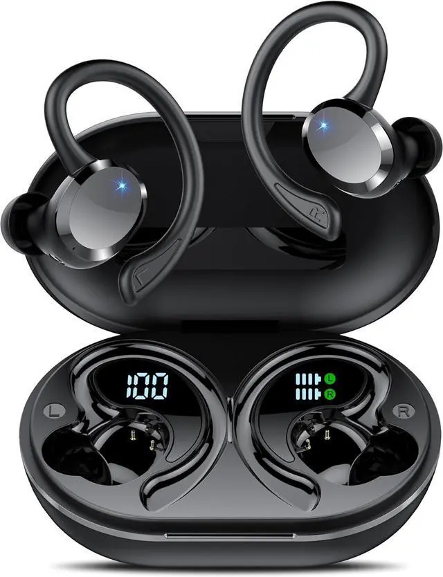 Main image of Ear buds Wireless Bluetooth Earbuds, Bluetooth 5.4 Headphones 68hrs Playtime Sport Earphones with LED Display ENC Noise Cancelling Mic, IPX7 Waterproof Earbuds with Hook for Sports/Workout/Running