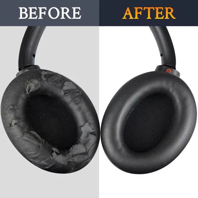 Alt view image 7 of 7 - SOULWIT Ear Pads Cushions + Headband, Replacement Kit for Sony WH-1000XM3 (WH1000XM3) Over-Ear Headphones, Replacement Headstrap Pad & Earpads Repair Part - Black