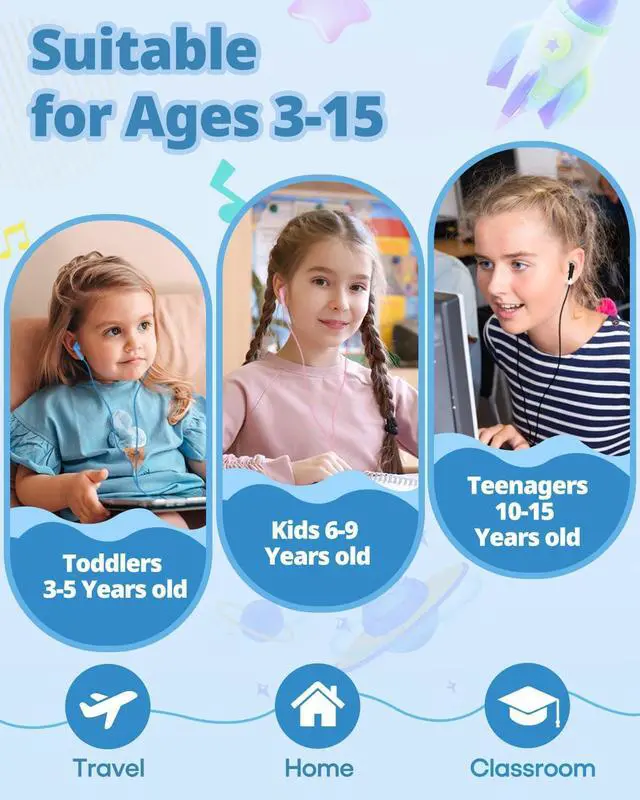 Alt view image 5 of 7 - 100 Pack Bulk Earbuds for Classroom School Student K-12, Affordable in-Ear with 3.5mm Jack, Wired Headphones for Kids Children Boys Girls Toddler